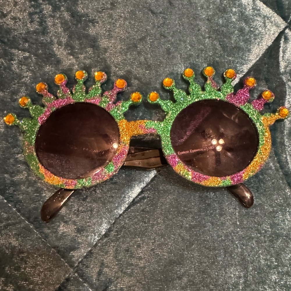 Mardi Gras Glitter Novelty Sunglasses